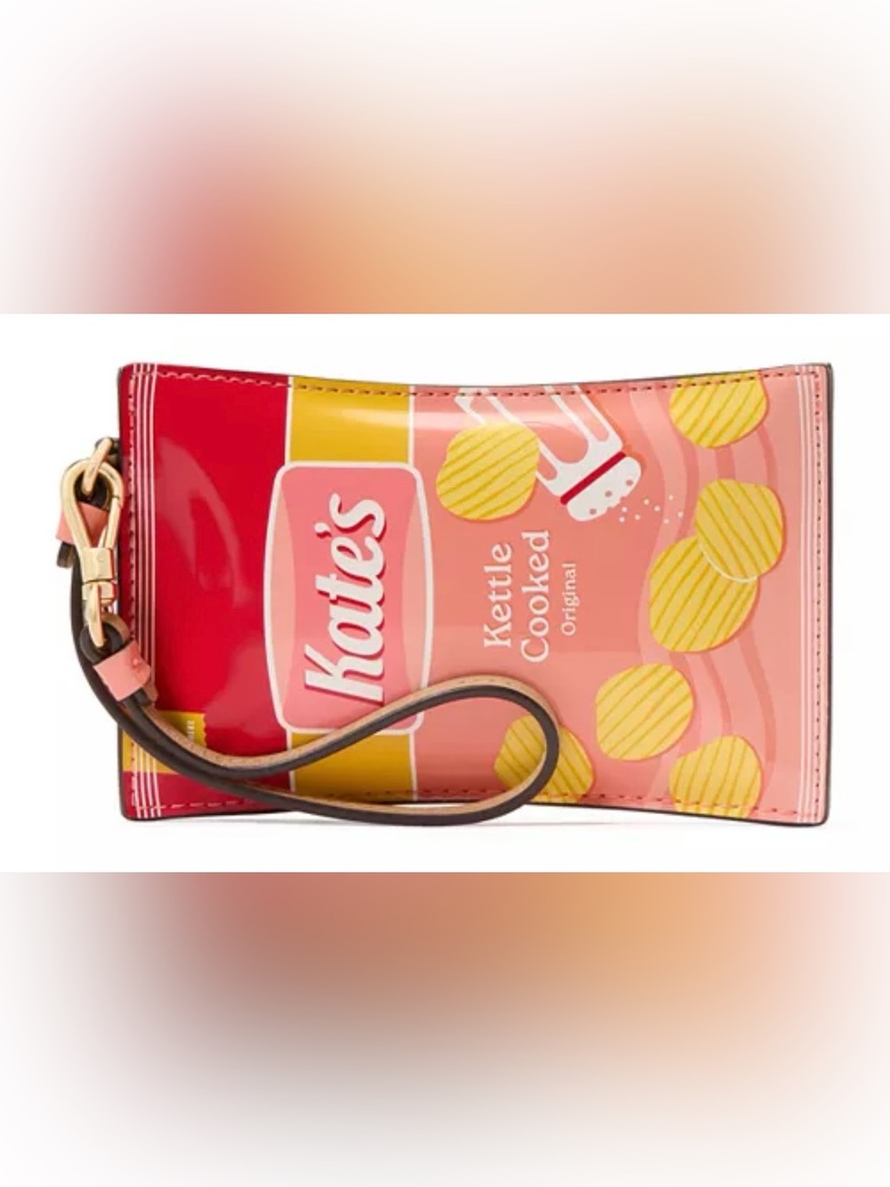 Kate Spade Kettle Chips Snack Time Card Case Wristlet